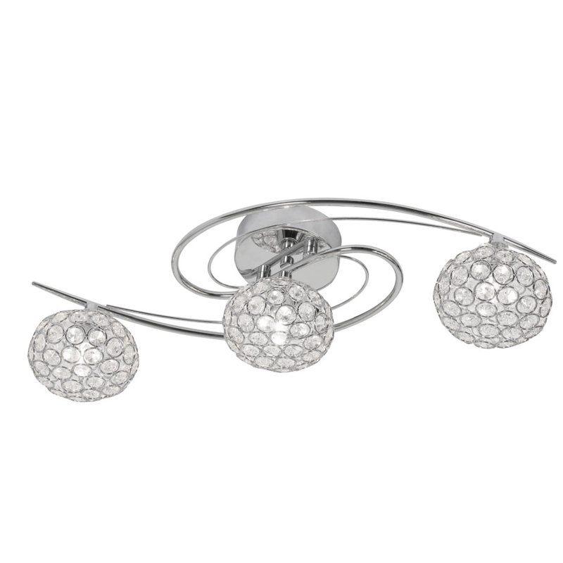 Eva Crystal Semi Flush Mount