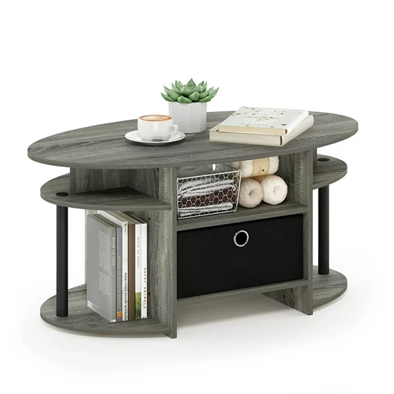 Lansing Coffee Table, French Oak Gray, French Oak Gray/Black