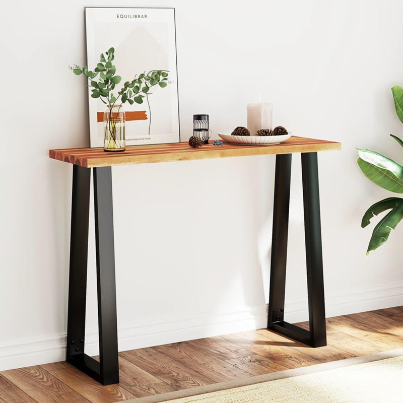 Alvyn Solid Wood Top Console Table, 43"W x 13.8"D x 31.5"H