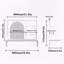 Floating Wall Mounted Makeup Vanity with Arched Mirror,12 LED Bulbs & 4 Metal Shelves