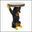 Charmante table d'appoint pour chien noire avec statue MGO, parfaite pour la décoration intérieure et extérieure, ajoute une élégance ludique à tout espace