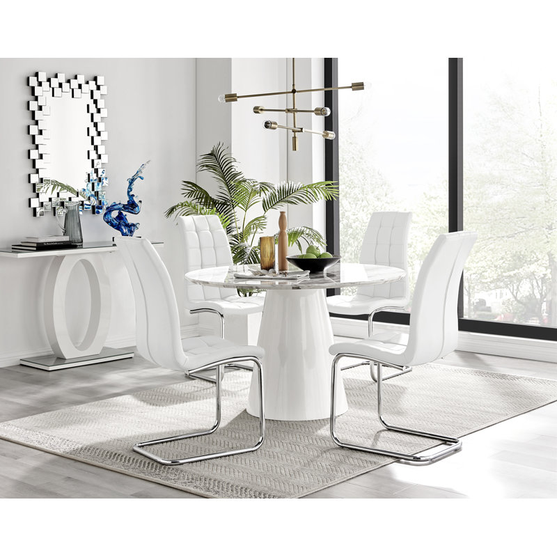 Tierra 4 - Person Dining Set, White