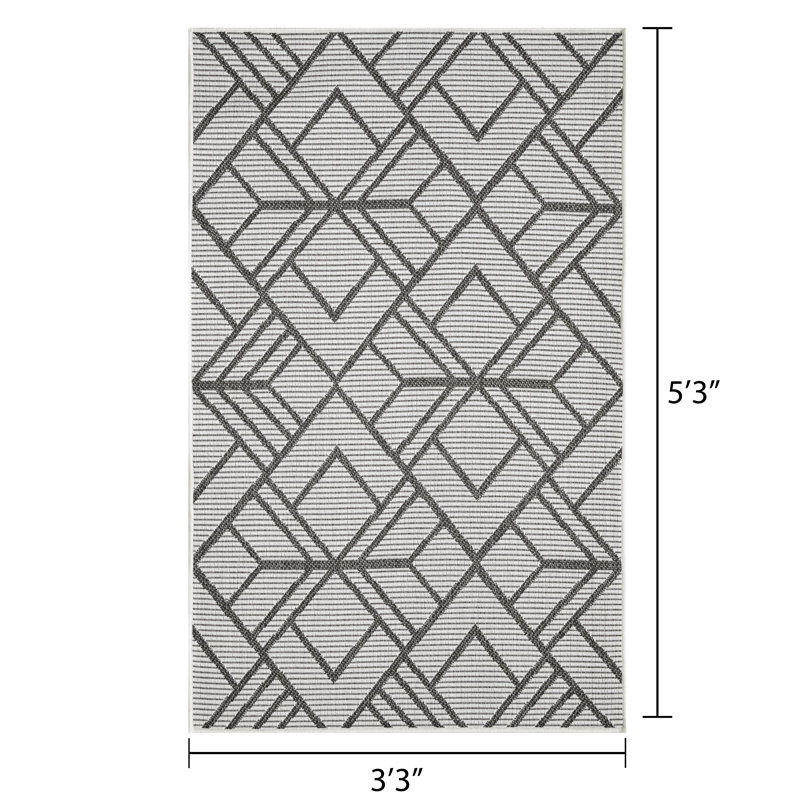 Tapis crème Annie-Jane Charske, Rectangle 3 pi 3 po x 5 pi