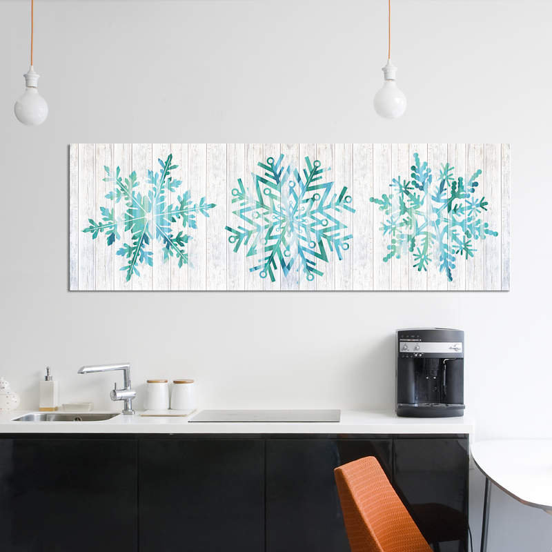 « a winter blizzard » par "5by5collective, reproduction d’impression sur toile tendue, H 24 po x l 72 po x P 1,5 po