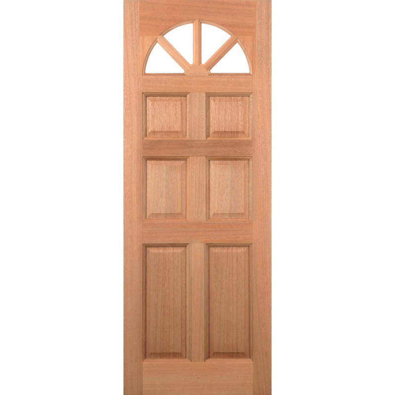 Carolina 6P Unglazed Hardwood External Door, 198.1 cm H x 83.8 cm W x 4.4 cm D