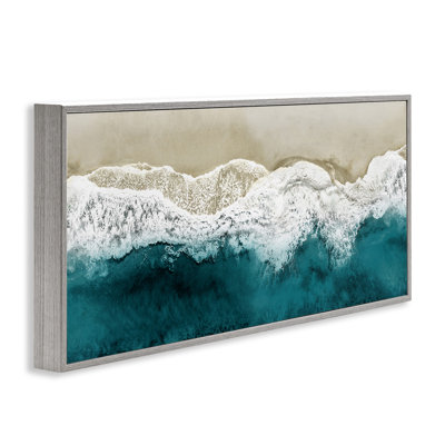 Foamy Beach Coast, bleu profond, océan, par Maggie Olsen 940