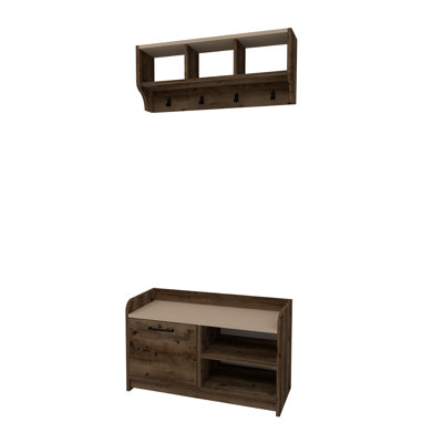Macclemmy 83.6 cm W Hall Tree with Shoe Storage