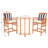 Eastford 2 - Person Wood Patio Dining Set with Square Table , Cushions Included-582973637