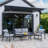 Kos Modern Grey Wicker Rope and Metal Garden Sofa Set with Cushions