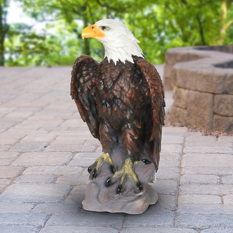 Exhart Patriotic Majesty Bald Eagle Garden Statue, 24 Inch