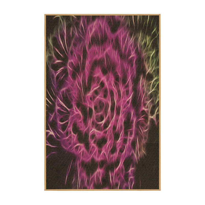 Tapis abstrait en laine rose, Rectangle 8 pi x 12 pi