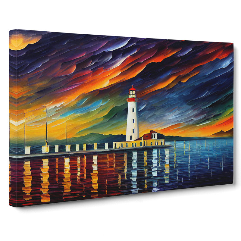 Lighthouse Painting Vol.4 Abstract - Wrapped Canvas, 35cm H x 50cm W x 3cm D