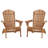Set Of 2 Outdoor Folding Adirondack Chair