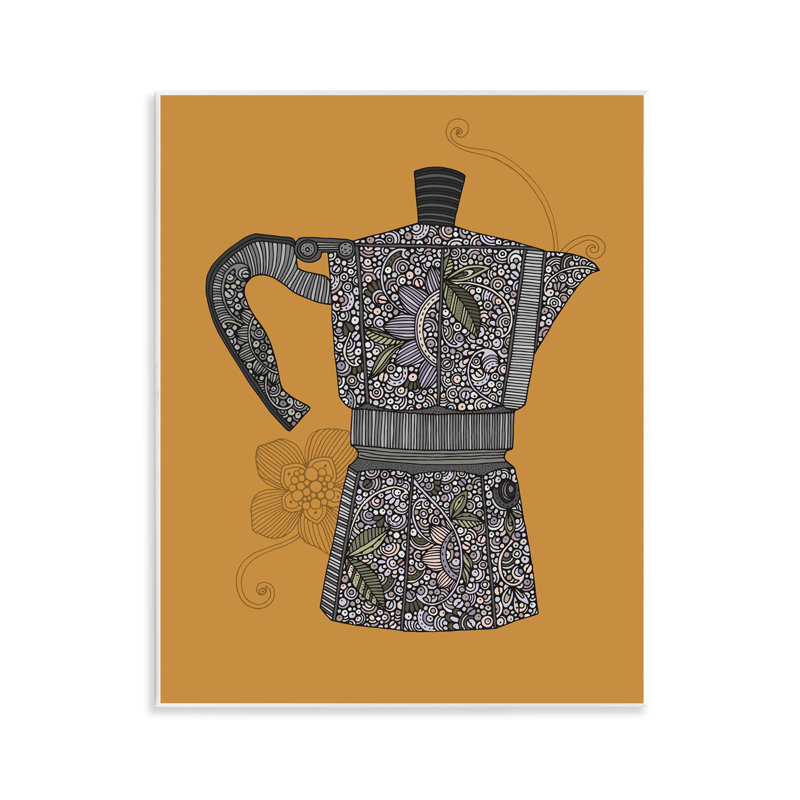 Art mural sur plaque de cafetière Moka par Valentina Harper