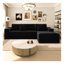 Canapé modulaire modulaire, canapé 6 places Cloud avec repose-pieds mobile, assise profonde et dossier réglable. Couches pour le salon, chenille, blanc