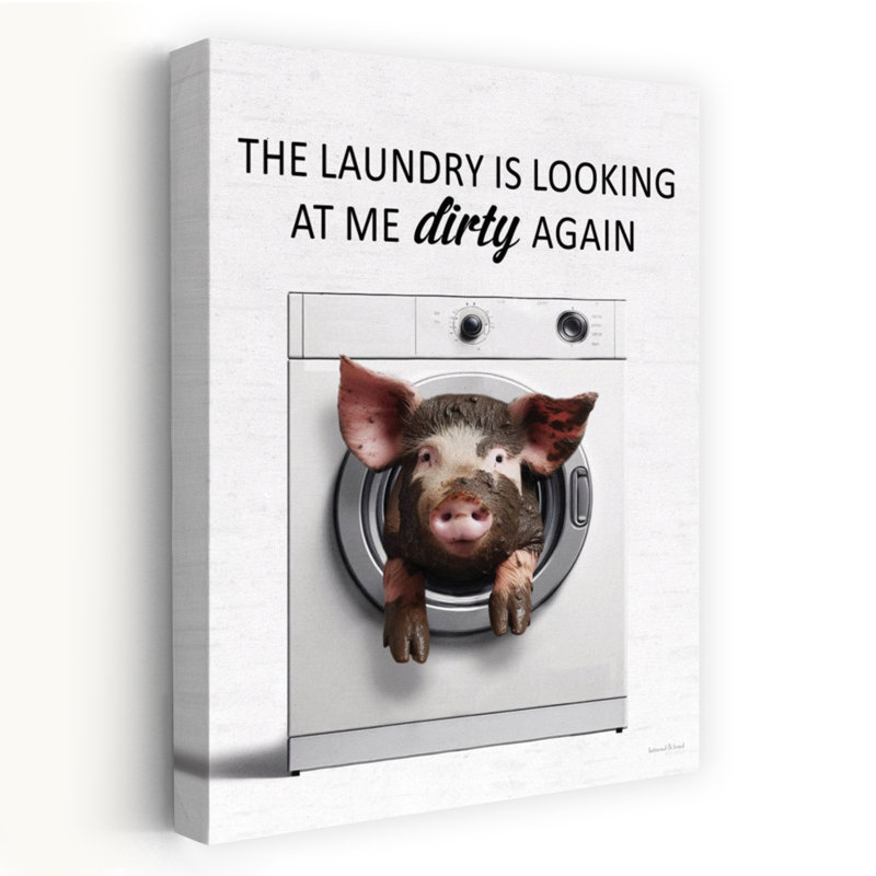 Cochon sale - humour cochon contemporain, H 40 po x l 60 po