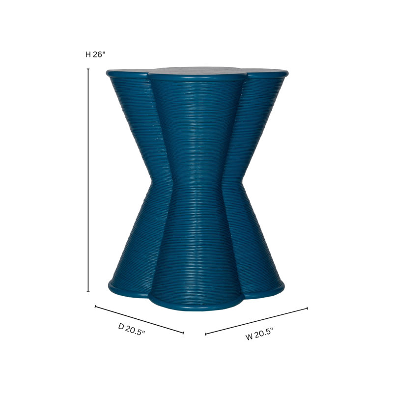 Block End Table, Pacific Blue