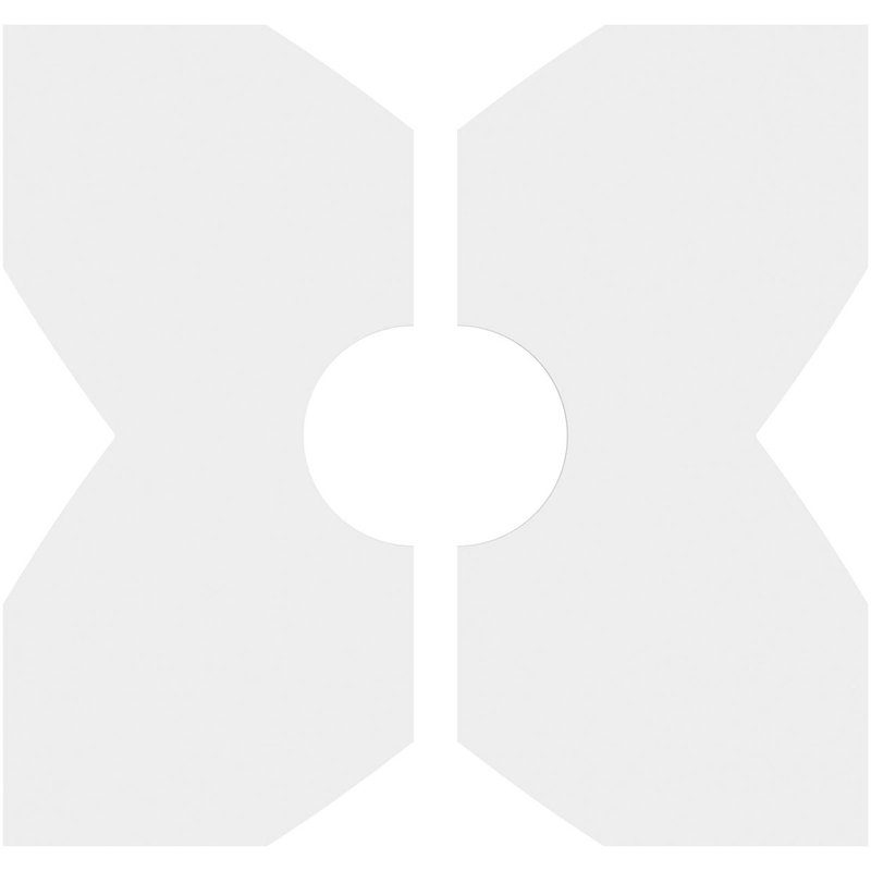 Médaillon de plafond contemporain en PVC de qualité architecturale Titus de 18 po x P 5 po x P 6 1/4 po x P 1 po