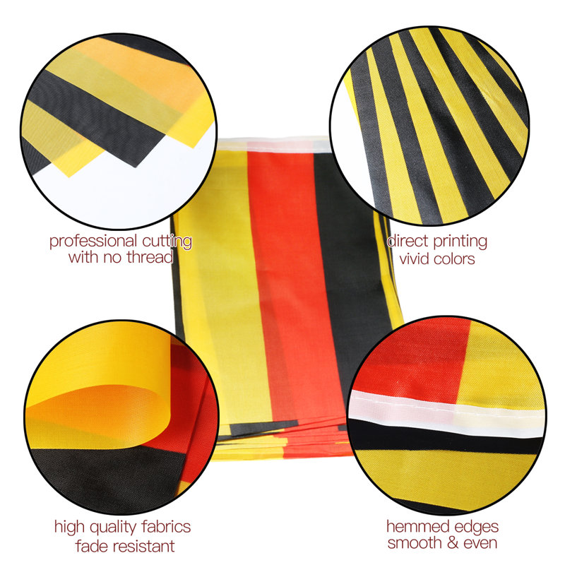 Germany String Flag Pennant Banner with UV Protection, 33 Feet