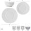 Lux 12-Piece Bone China Dinnerware Set, Service For 4