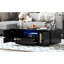 Table basse rectangulaire ultrabrillante, lumières à DEL personnalisables, rangement, espace de vie minimaliste, table élégante à assemblage facile avec une ambiance de 16 couleurs et un tiroir pour un décor douillet