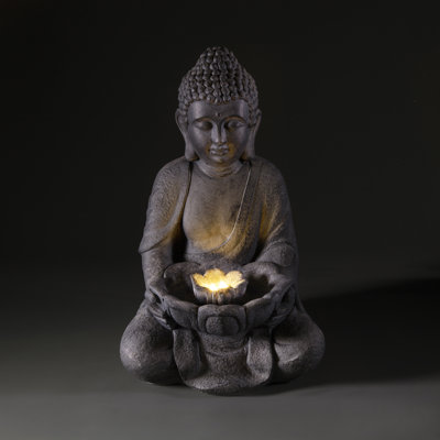 Analiza Weather Resistant Sculptural Fountain with Light