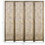 Paravent 4 panneaux, intimité portable 5,5 pi. Écran d'intimité tissé à la main, en bois et pour le bureau. Chambre fonctionnelle