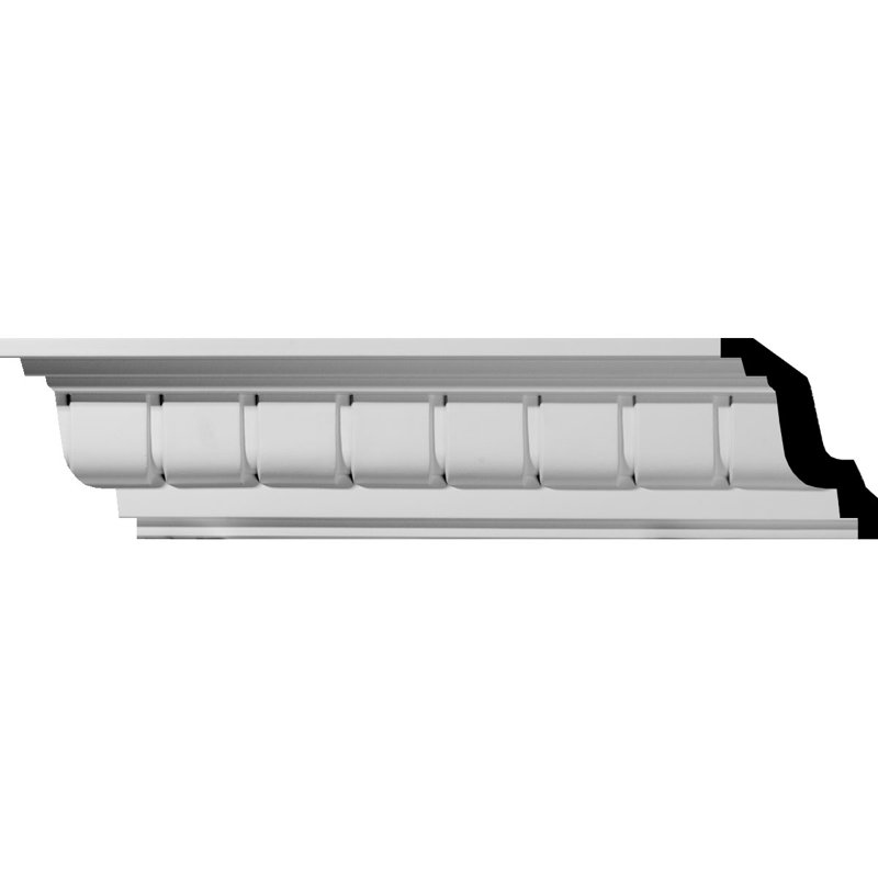 Eris Dentil White Urethane Crown Moulding 94.5"