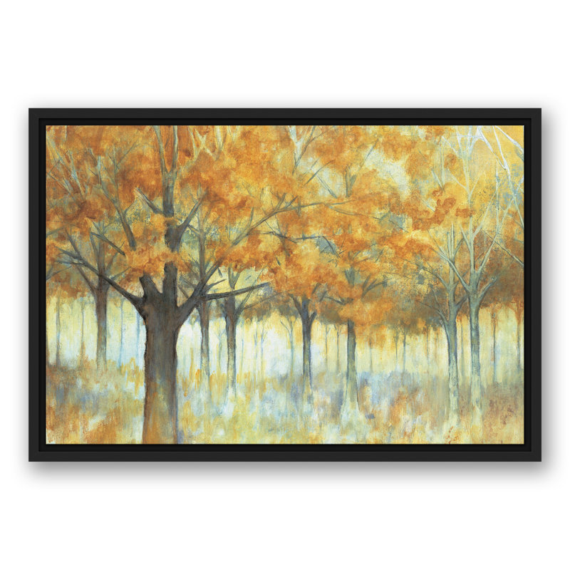 «Yellow Tree Forest», reproduction sur toile, H 17,75 po x l 25,75 po x P 1,75 po, Cadre flottant noir