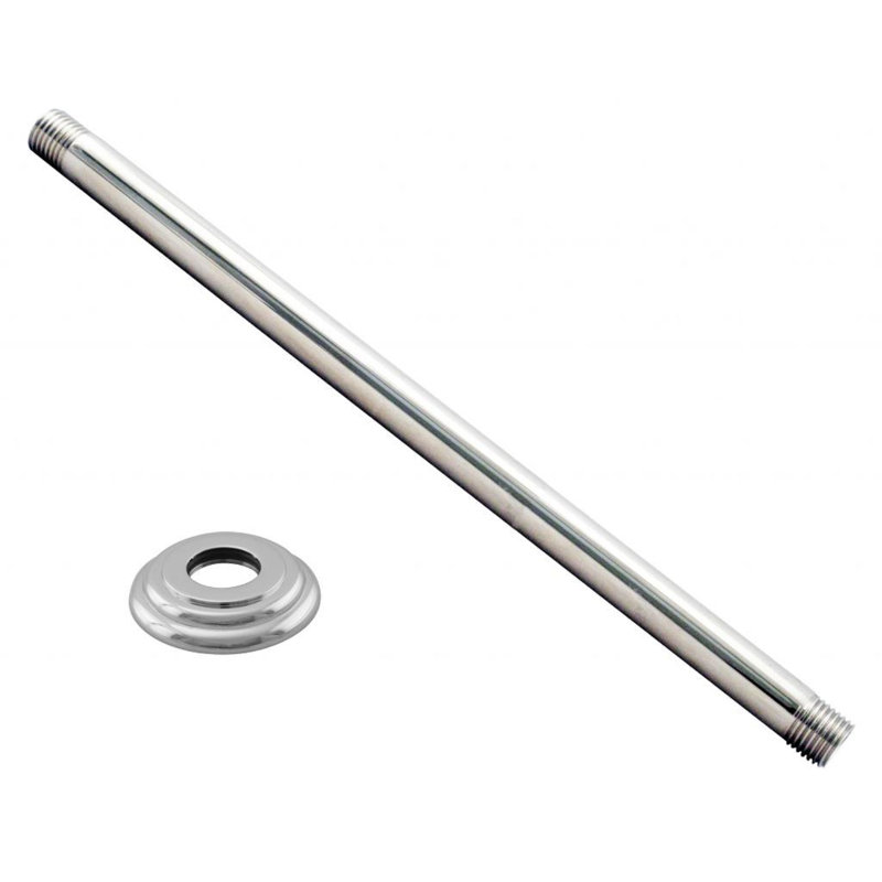 Polished Chrome 19" Ceiling Mount Shower Arm with Flange