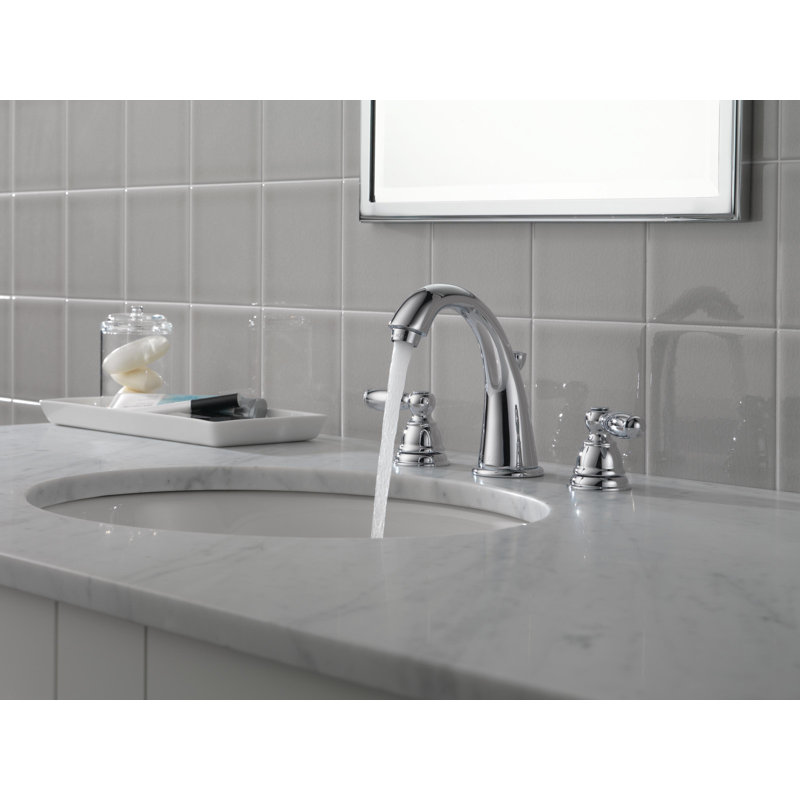 Claymore 2-handle Bathroom Faucet with Drain Assembly, Chrome