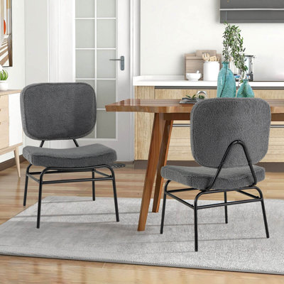Fauteuil d'appoint 2 pièces avec rembourrage en éponge George Oliver
