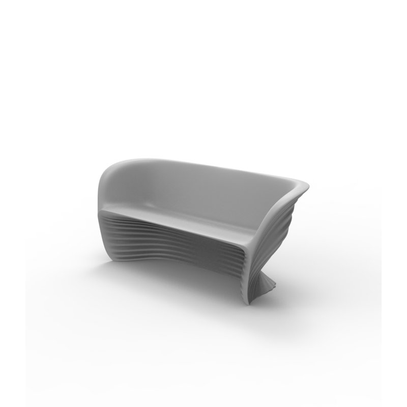 Biophilia 74.75" Wide Patio Sofa, Plastic Basic Steel