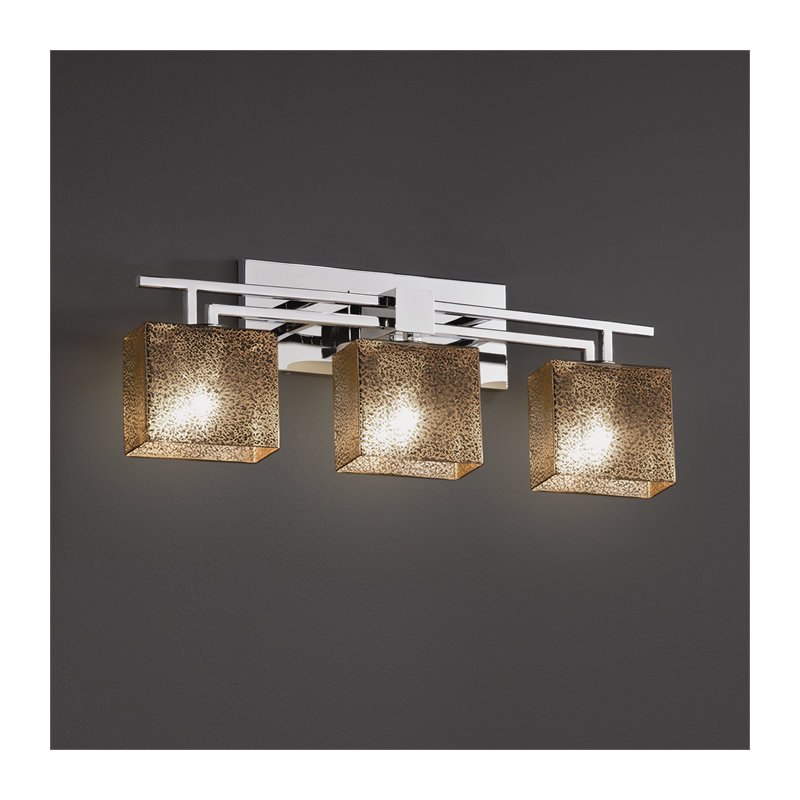 Éclairage pour meuble-lavabo 3 lumières Casson, Chrome poli, Tissage