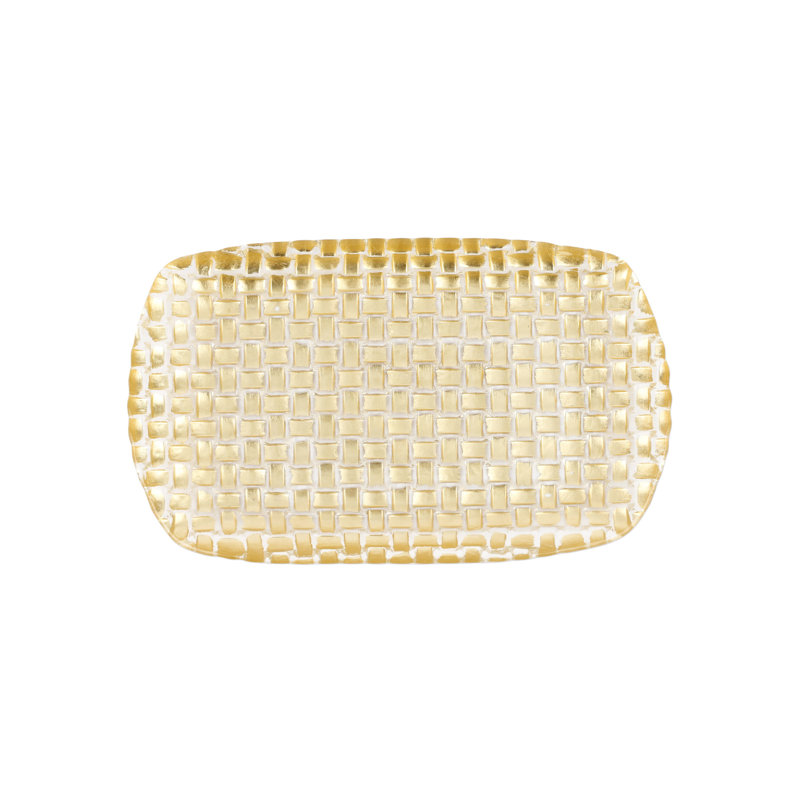 Plateau rectangulaire en verre Rufolo