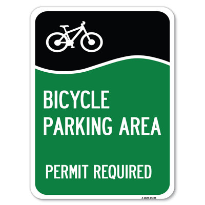 Stationnement pour vélos - Permis requis avec le graphique / 24324