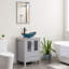 Finition de la base: finition du plateau blanc: meuble-lavabo simple autoportant bleu de 24 po avec comptoir en bois manufacturé-657482314-657482317