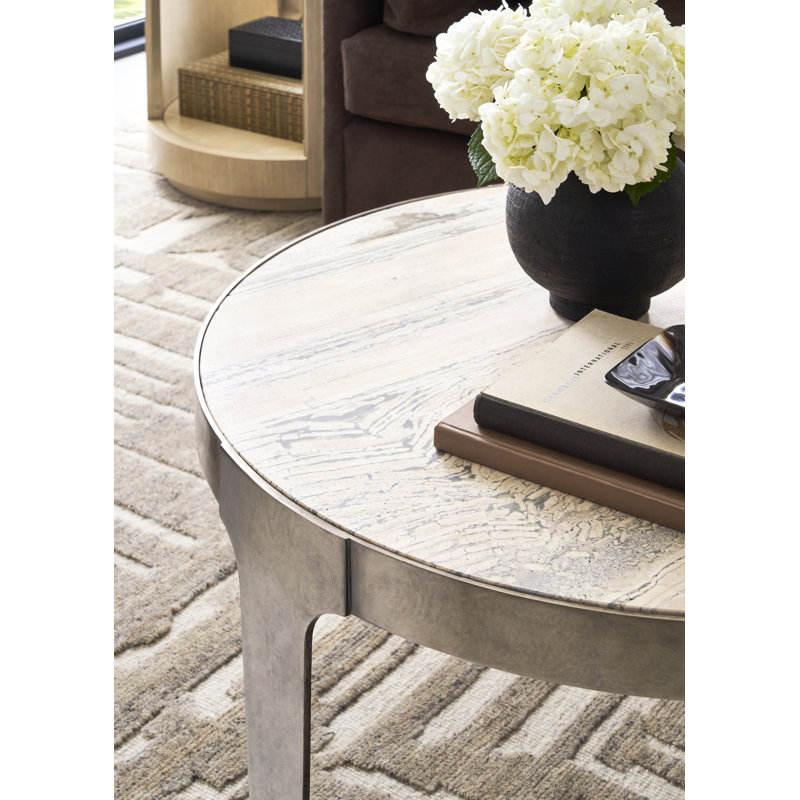 Noa Stone Coffee Table, 18" H x 36" W x 36" D