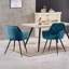 Modern Velvet/Linen Upholstered Dining Chair With Arm-327538288