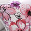 Édredon double / grand à motif floral rose avec motif lavable pour motif asymétrique