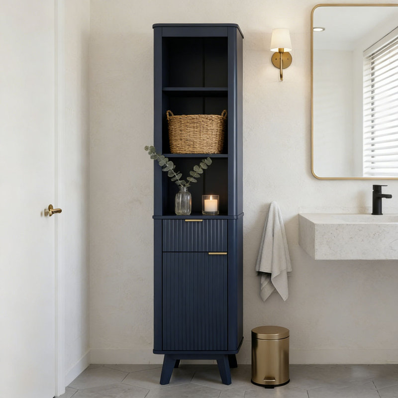 Armoire de rangement pour salle de bain, Bleu