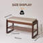 Banc de rangement en bois pour chaussures avec siège en cuir végétalien et plateau relevable-1132210079
