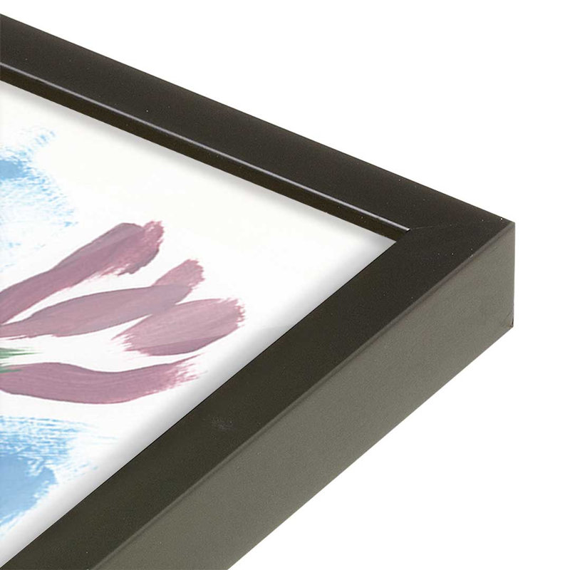 «Gestural Floral Table dessus» par June Erica Vess, reproduction d'art, H 18 po x l 12 po, Noir