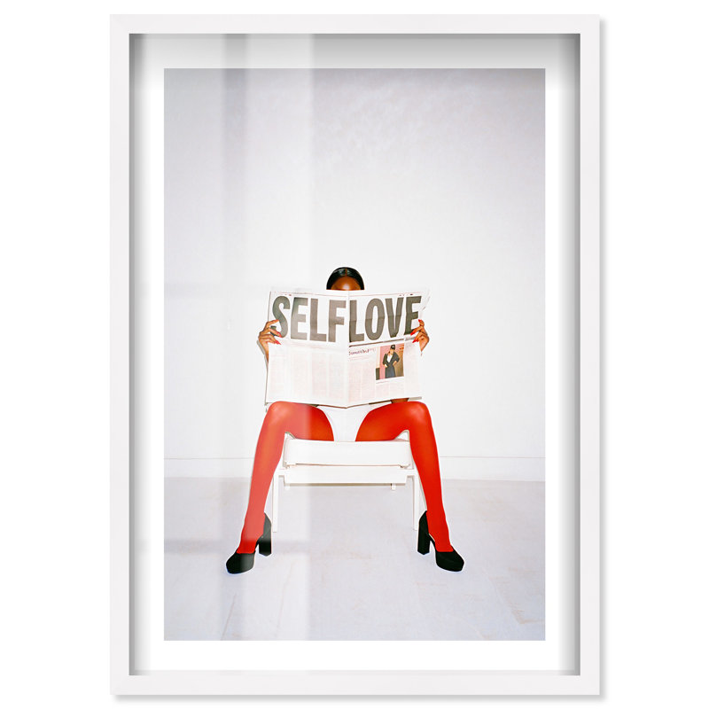 «Self Love Shadowbox» par Notoriart, H 16 po x l 11 po, Blanc