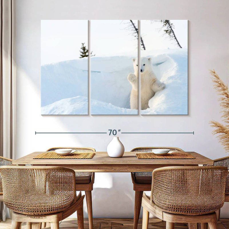 Brampt Polar Bear Cub Greeting, 42" H x 65" W