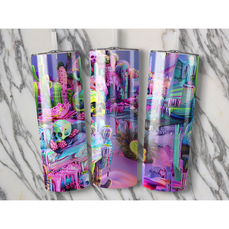 Choose Handmade Tumblers 591 mL Vacuum Insulated Stainless Steel (18/8) Travel Tumbler with Straw