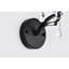 Applique murale noire avec abat-jour fleur en cristal et pendentifs en forme de larme