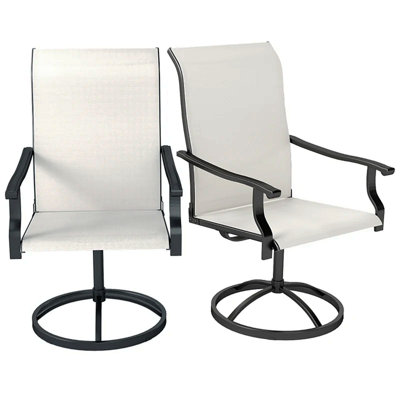 Ensemble de 2 chaises d'extérieur, chaises pivotantes