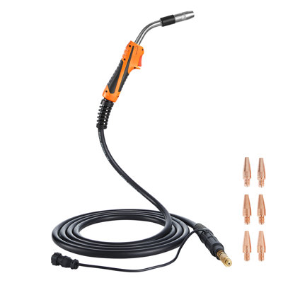 250A MIG Welding Gun with 15FT Cable, Replacement for Lincoln Magnum Pro 250L  - with 7PCS Mig Welding Contact Tips