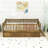 Twin Wooden Platform Bed With Guardrail, Trundle And Slats-618619236